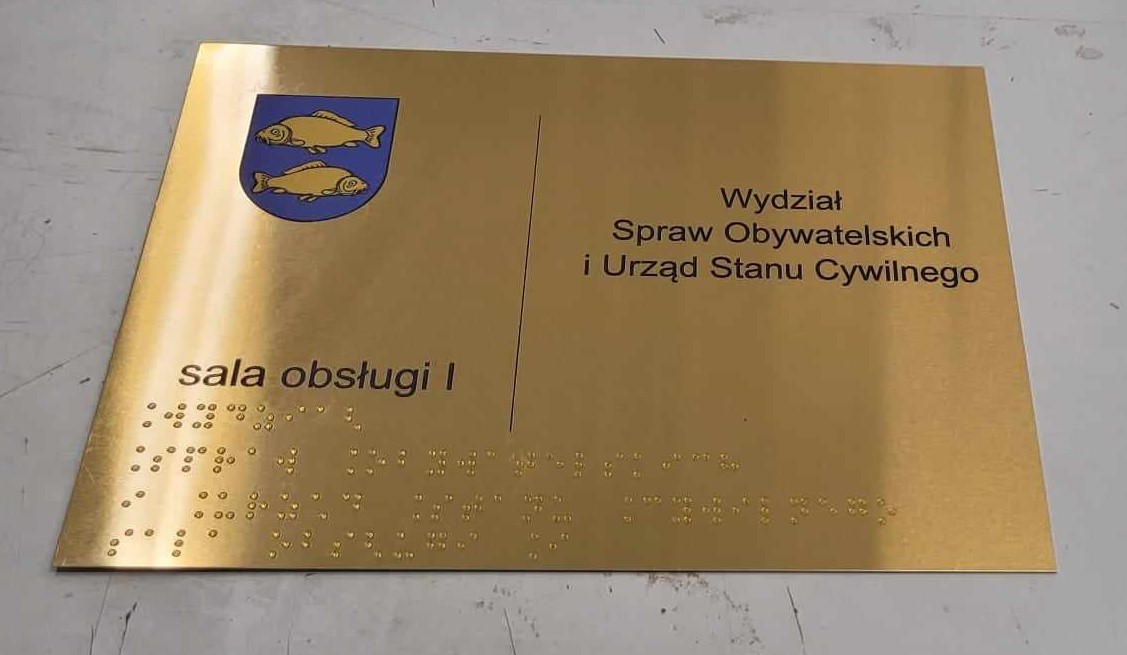 Tabliczka z logiem klienta